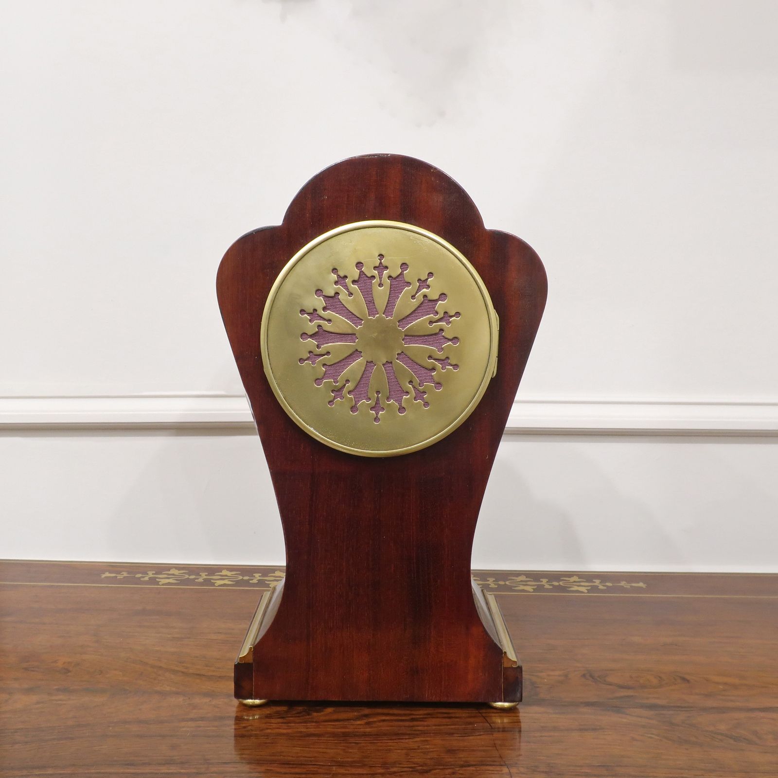 photo for sale French Art Nouveau Mahogany Mantel Clock