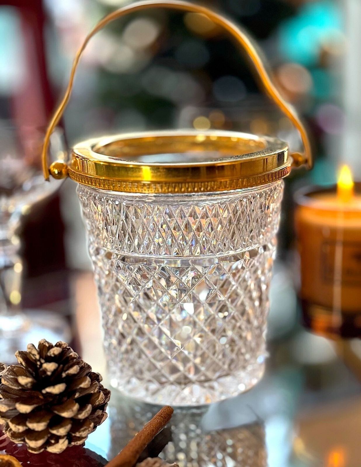 A 1960s Val Saint Lambert Crystal And Glit Ice Bucket photo furniture