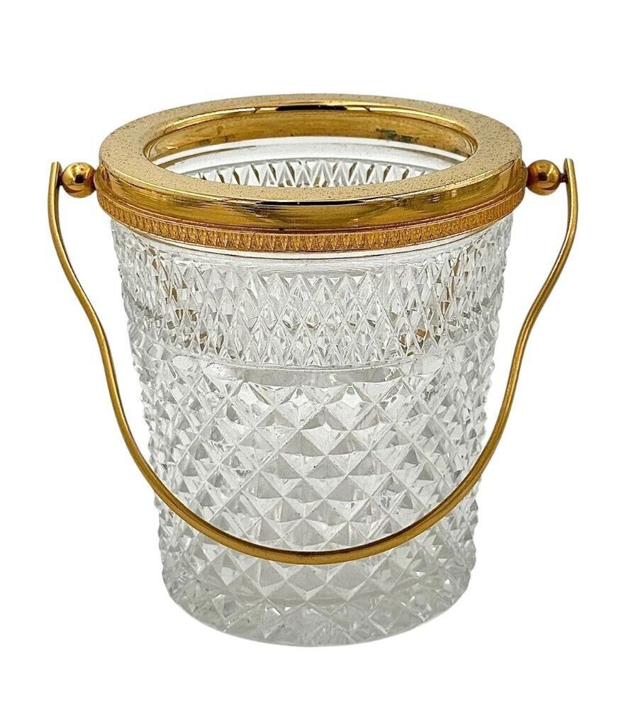 A 1960s Val Saint Lambert Crystal And Glit Ice Bucket photo for sale