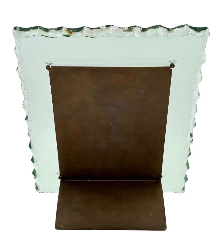 A 1930s Glass And Brass Picture Frame Attributed To Pietro Chiesa For Fontana Arte photo vintage