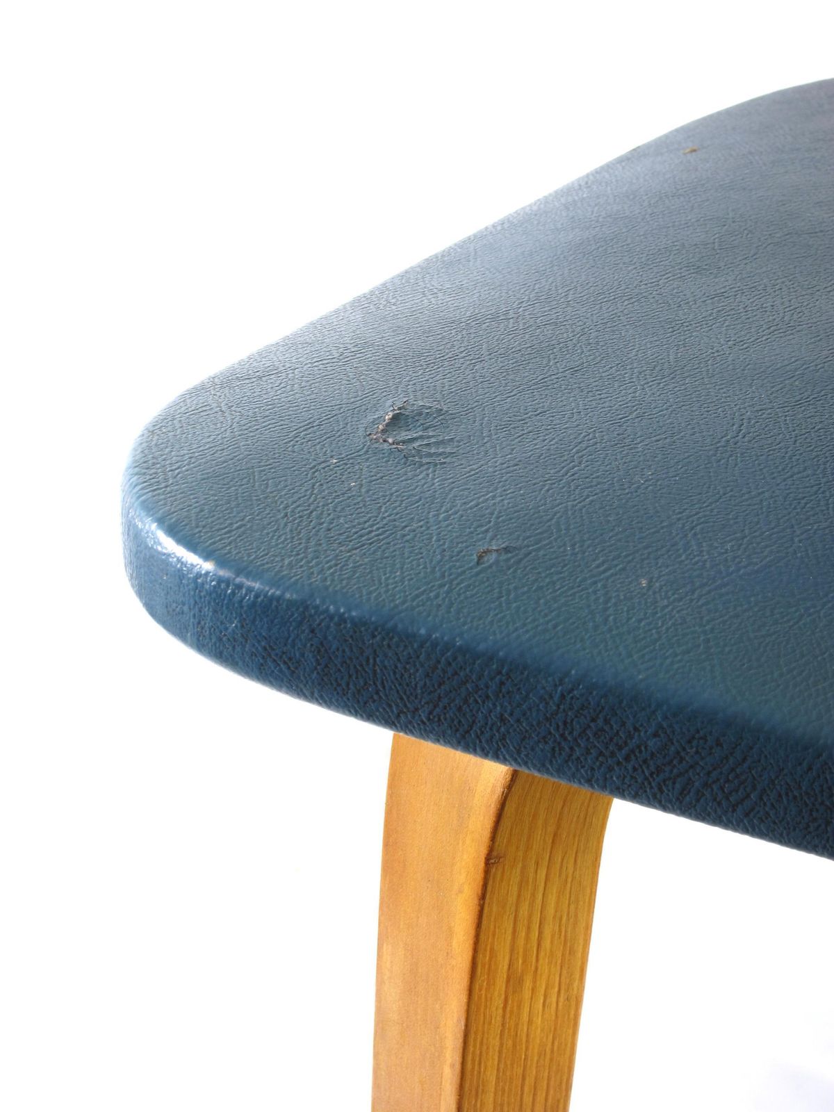 Vintage Set Of Two Cor Alons Chairs – Bent Plywood & Blue And Creme Skai Upholstery – Fifties Dutch Design photo buy