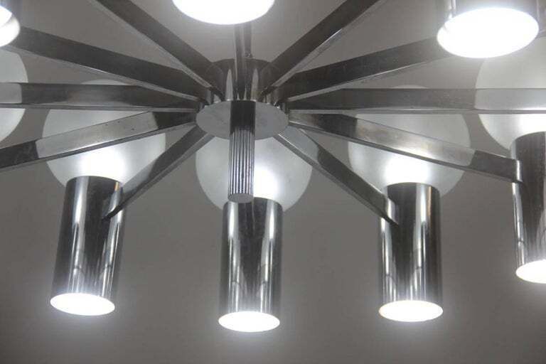 Spectacular Big Italian Mid Century Chandelier, 1960s Goffredo Reggiani photo for sale