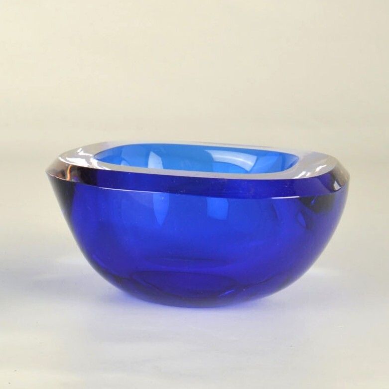 Murano Sommerso Blue Glass Bowls By Flavio Poli Seguso, Italy 1960 photo furniture