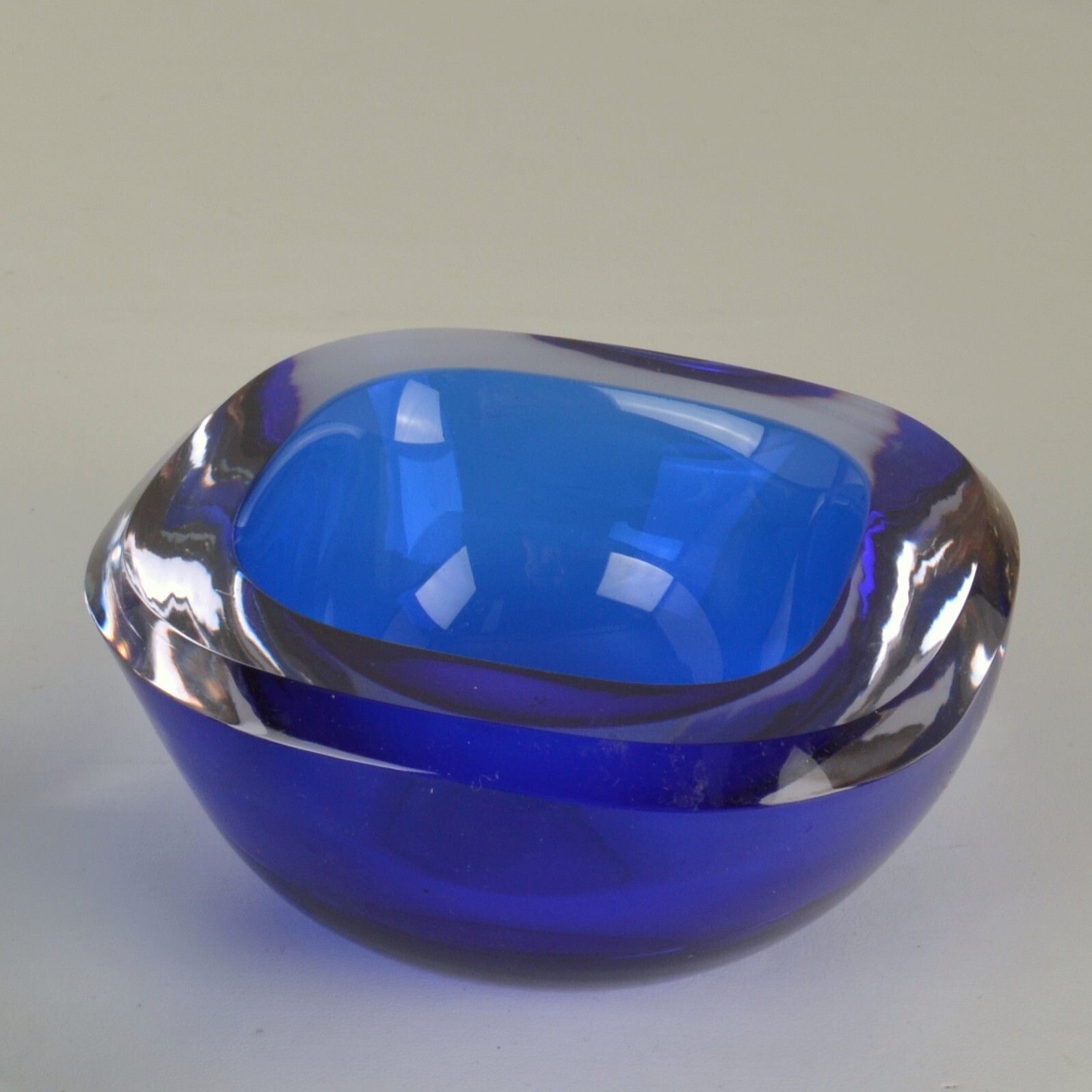Murano Sommerso Blue Glass Bowls By Flavio Poli Seguso, Italy 1960 photo Home Decor