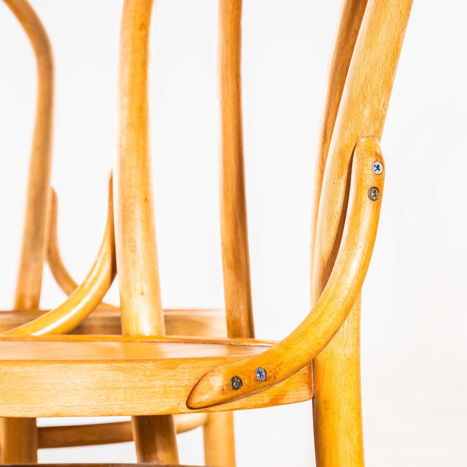 1950’s Blonde Hoopback Bentwood Dining Chairs – Set Of Six photo Furniture