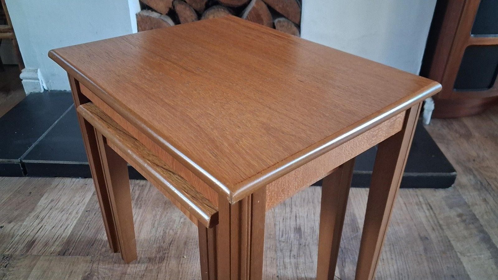 1970's Teak Mid Century  Pair / Nest Of Tables photo for sale