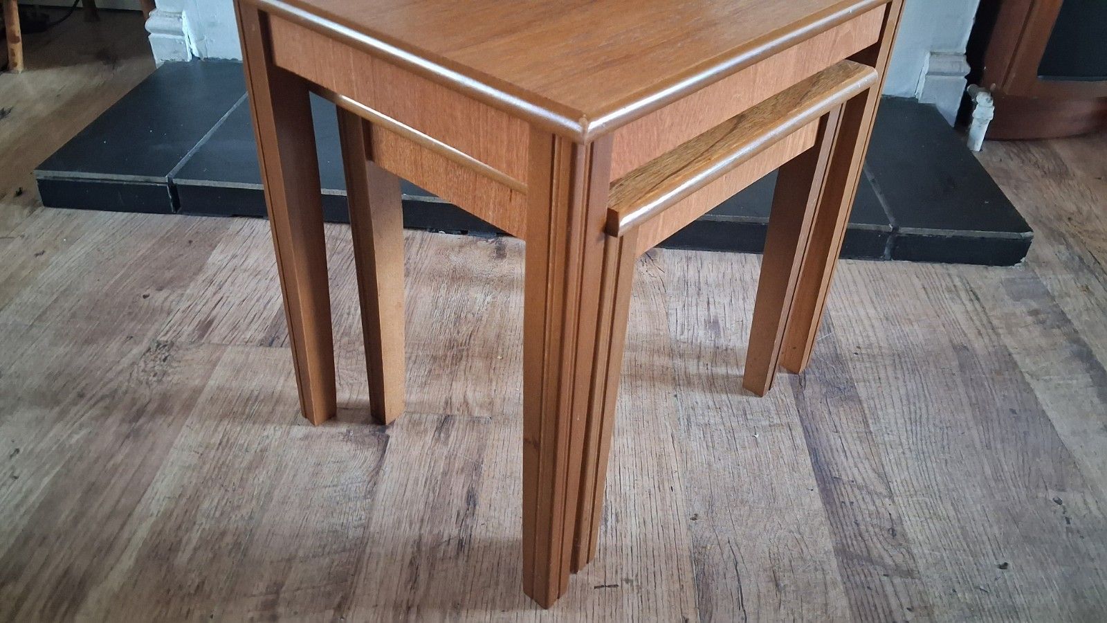 photo buy 1970's Teak Mid Century  Pair / Nest Of Tables