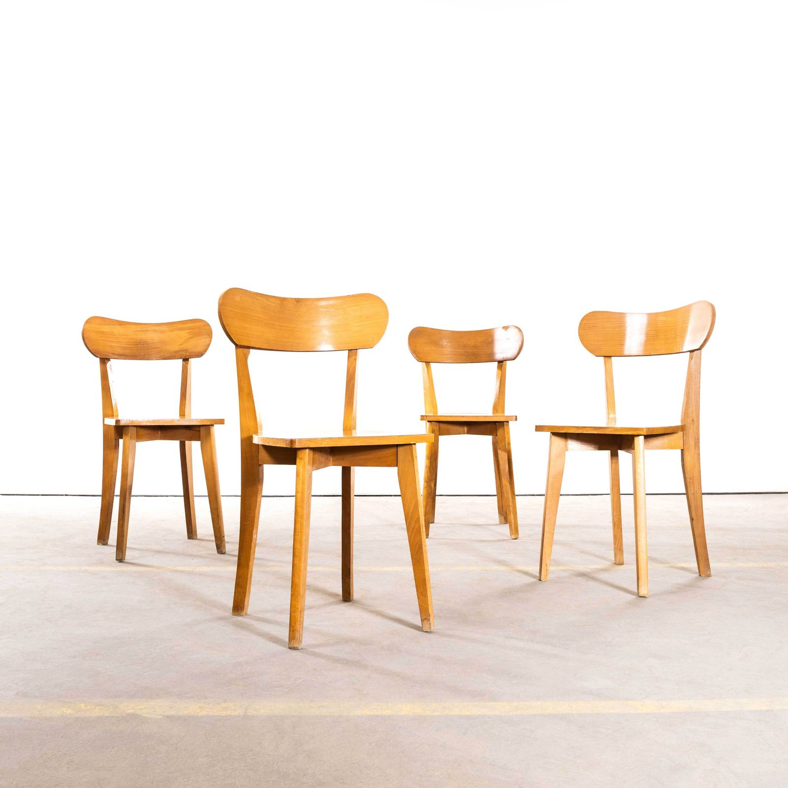 810.0 1950’s French Luterma Chapel Bentwood Dining Chairs   Set Of Six photo