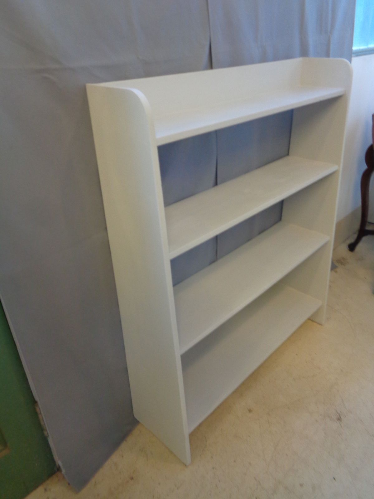 Painted Waterfall Bookcase   4 Shelves photo furniture