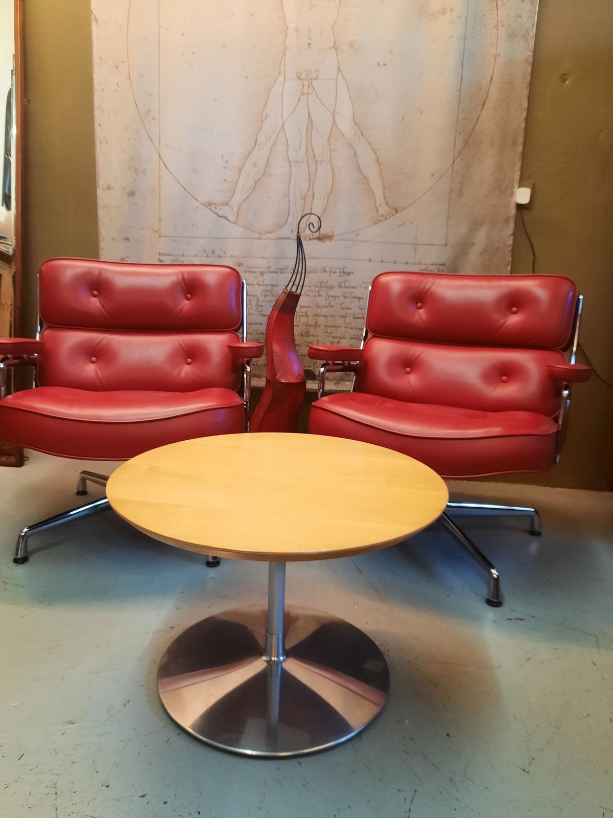 Charles & Ray Eames For Vitra Es105 Time Life Lobby Lounge Chair Upholstered In Leather photo furniture
