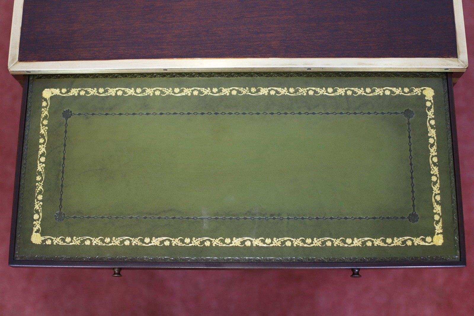 photo for sale Lovely Mahogany And Brass Military Campaign Style Small Chest Of Drawers