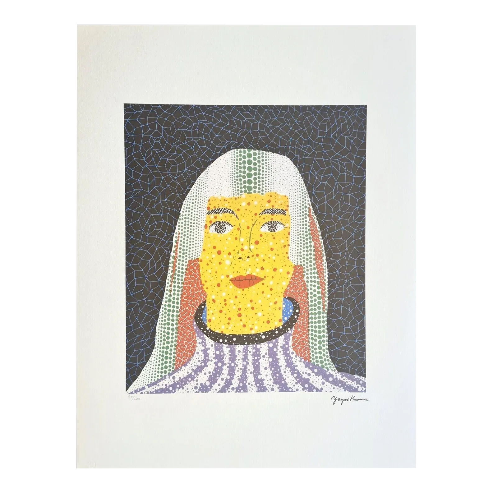 After Yayoi Kusama, Self Portrait, Lithograph, 1990s