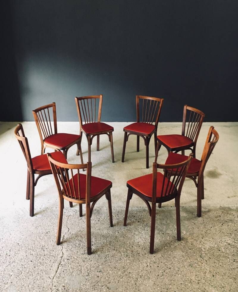 1950's French Reconstruction Design Bistro Chairs By Baumann photo vinterior