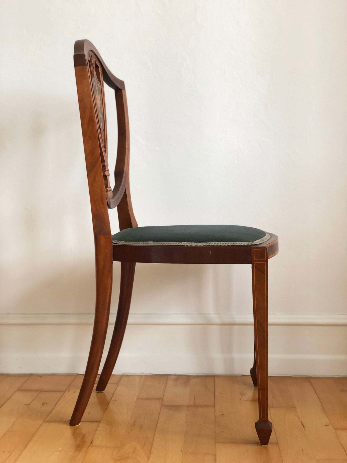 Pair Of Antique Mahogany Hepplewhite Revival Chairs Denmark 1900s photo 850.0