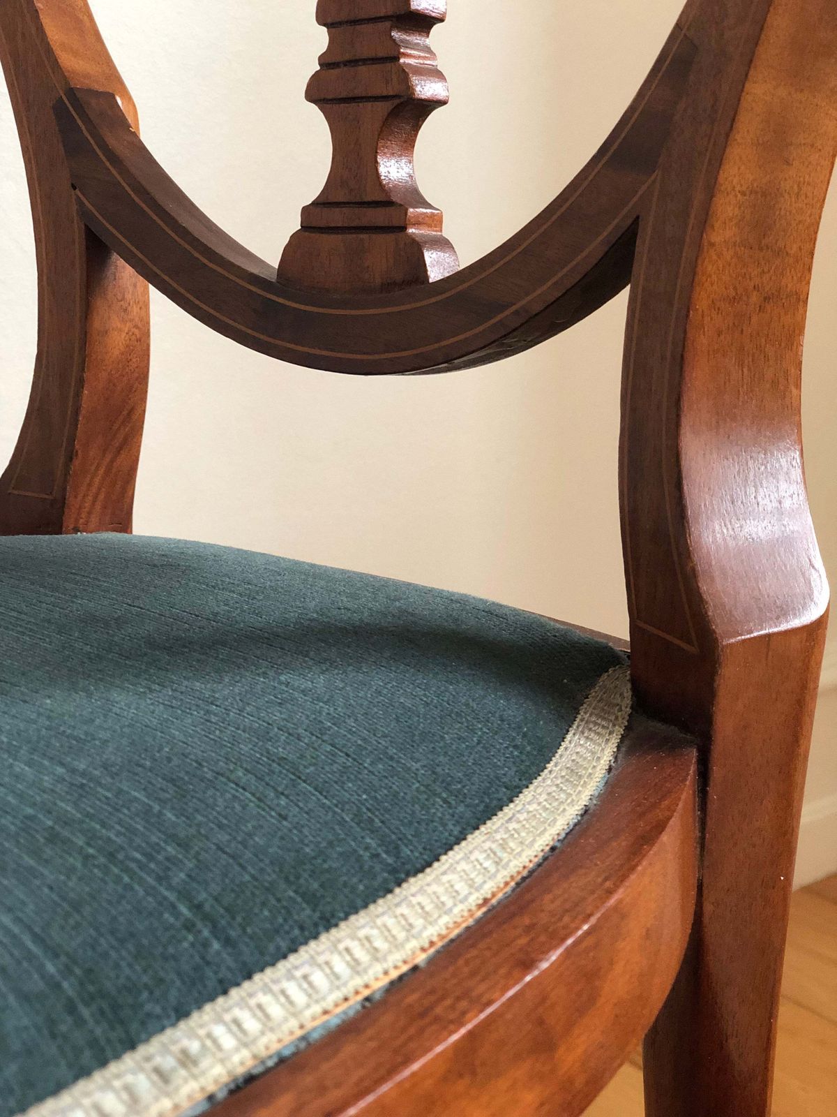 Pair Of Antique Mahogany Hepplewhite Revival Chairs Denmark 1900s photo buy