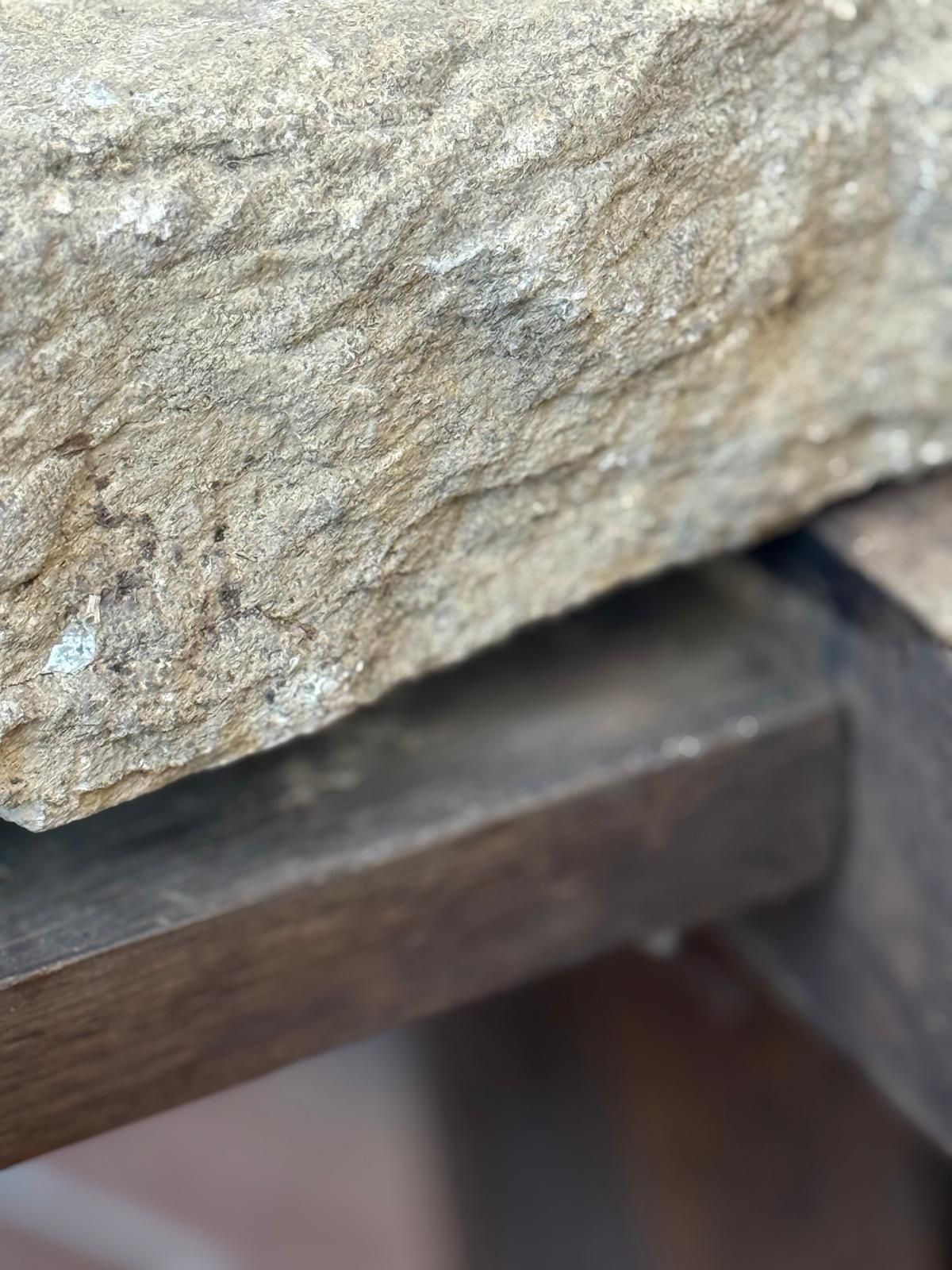 Thumbnail: 18th Century French Oak Pig Bench With Stone Top  Thumbnail: 18th Century French Oak Pig Bench With Stone Top  Thumbnail: 18th Century Fren photo vintage