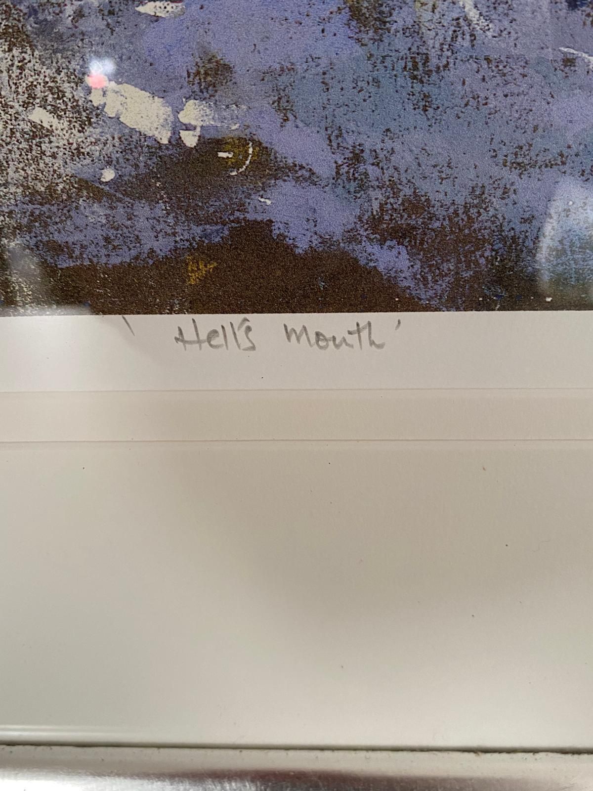 Framed Signed Limited Edition Print "Hell's Mouth" By Artist Tony Allain 95/195 photo for sale