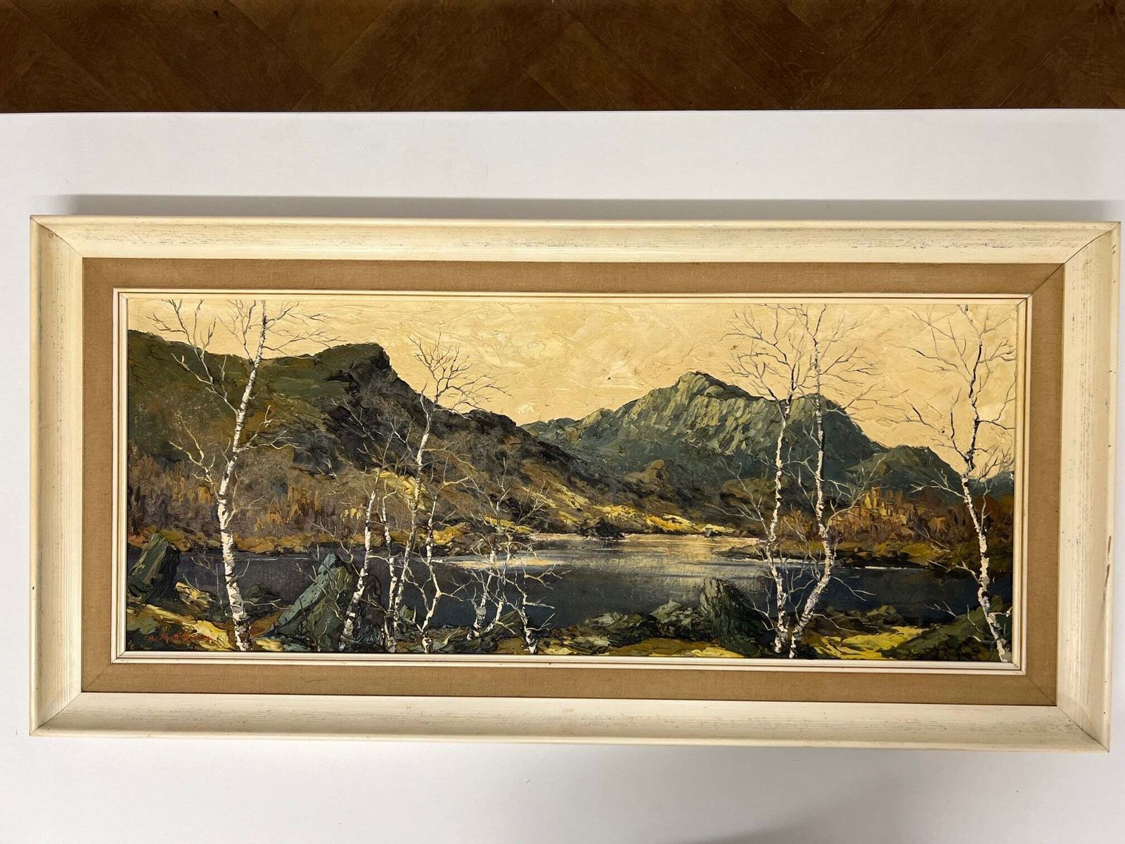 Mynydd Mawr From Llyn Y Gadair Oil Painting By Charles Wyatt Warren ( Welsh 1908 1993) photo furniture