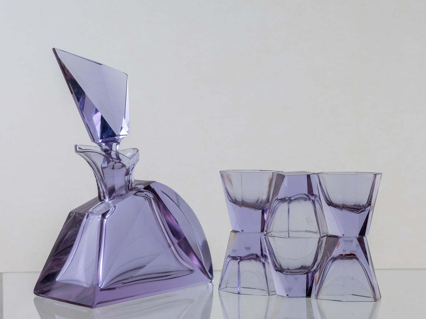 Moser Liqueur Set, 1920s, Bohemia