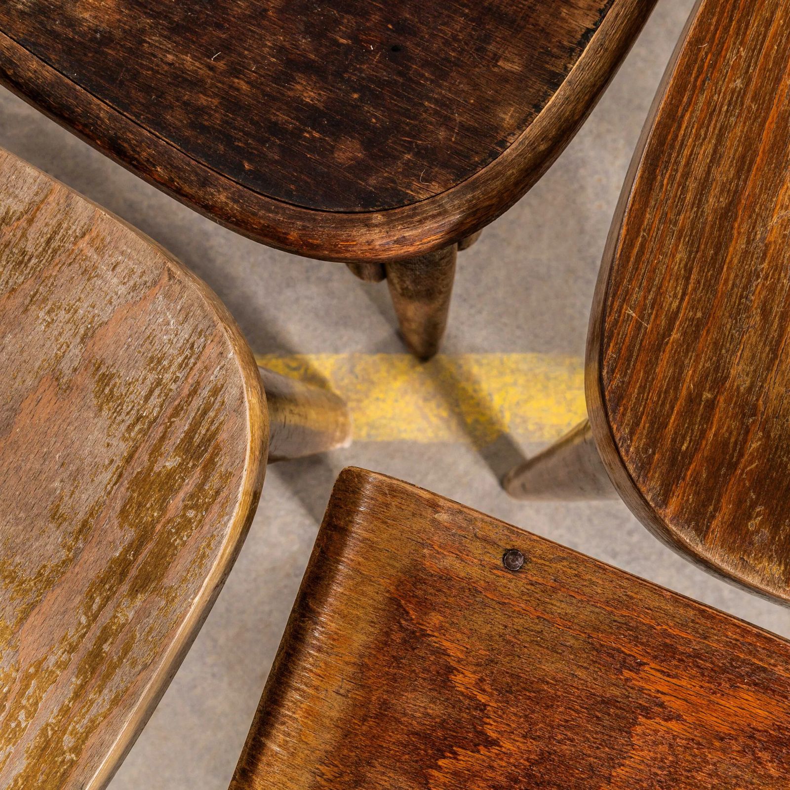 photo for sale 1950’s Harlequin Shield Back Bentwood Dining Chairs – Set Of Sixteen