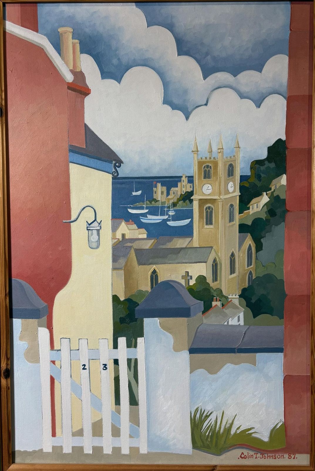 Colin T Johnson, Dartmouth Devon '87 Oil On Canvas photo furniture