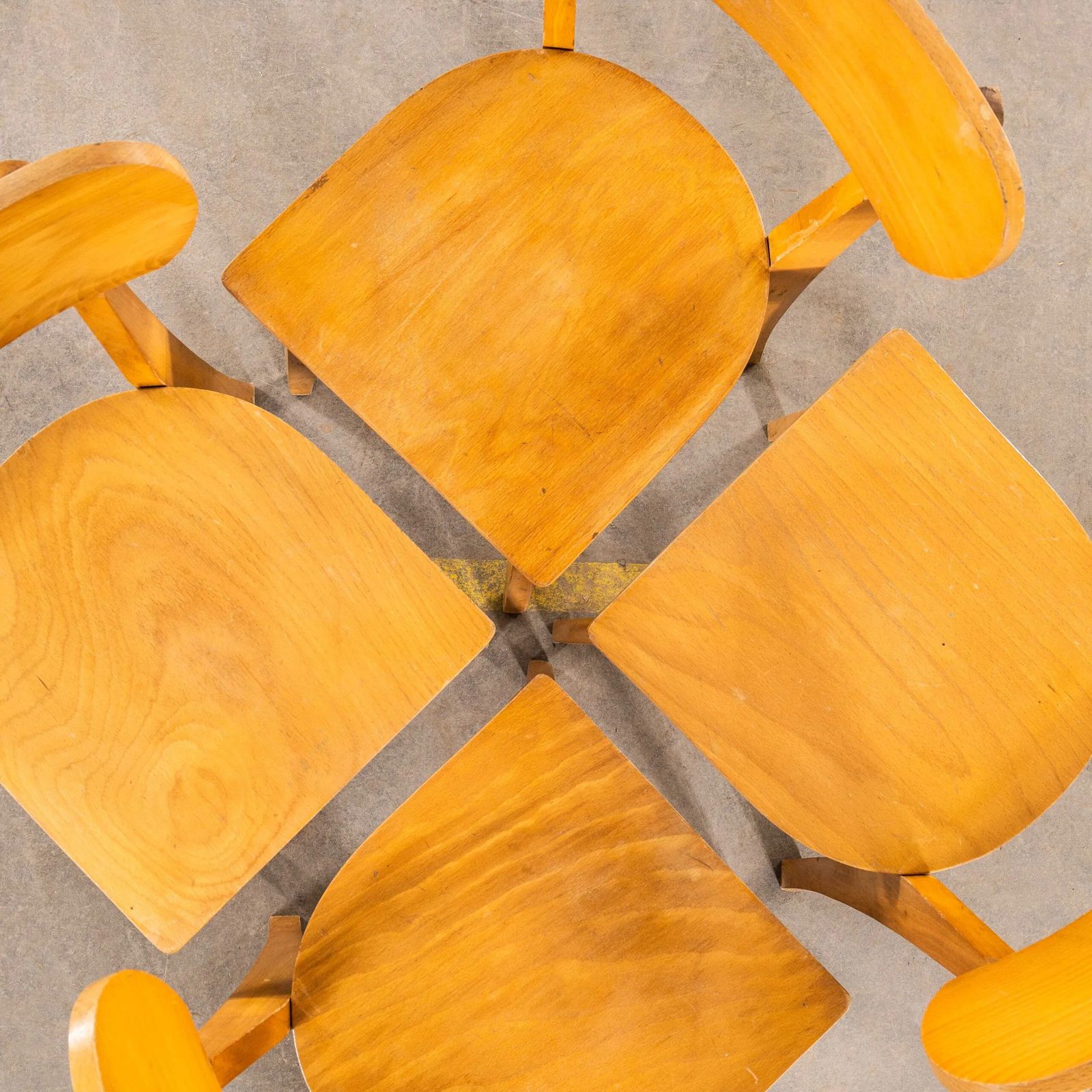 1950’s French Luterma Chapel Bentwood Dining Chairs photo vinterior
