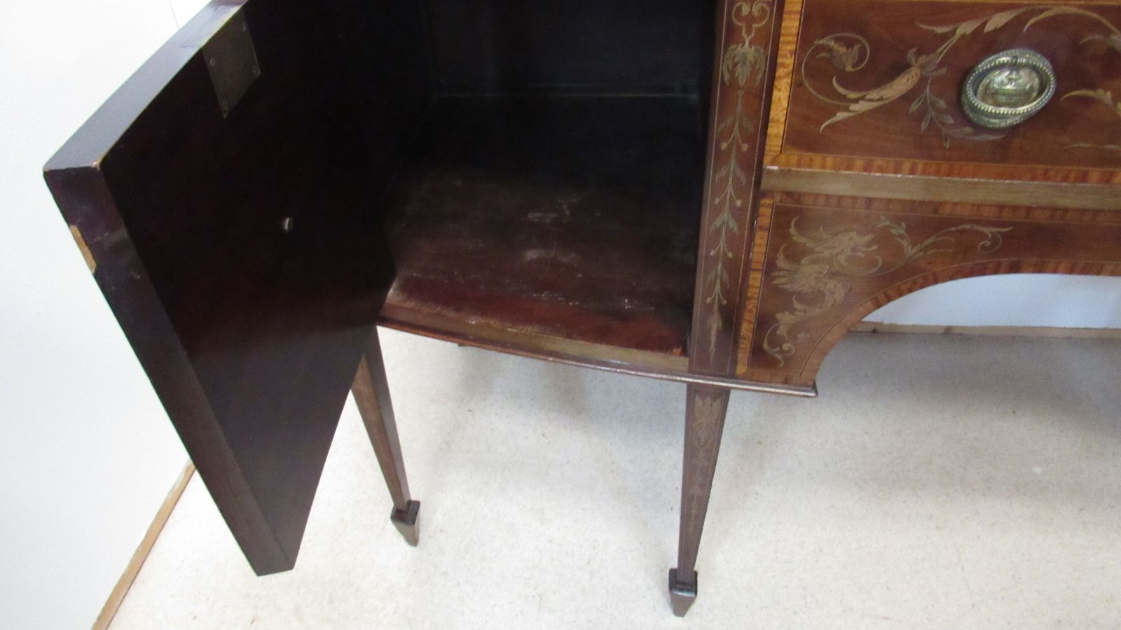 photo for sale Superb Marquetry Inlaid Mahogany Sideboard