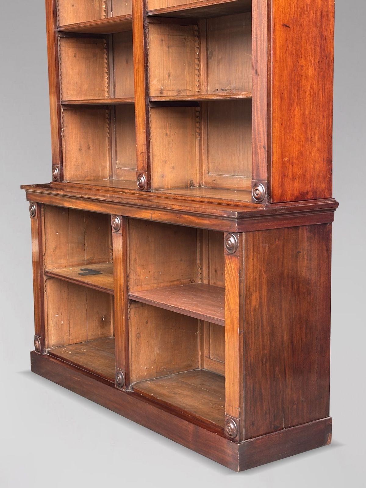 Early 19th Century William IV Period Mahogany Open Library Bookcase photo vintage
