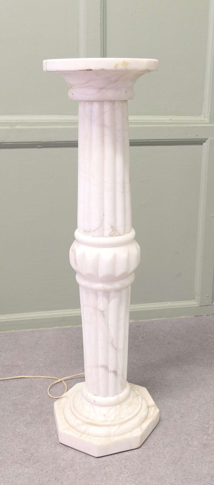 19th Century French Marble Illuminated Torchere Column photo buy