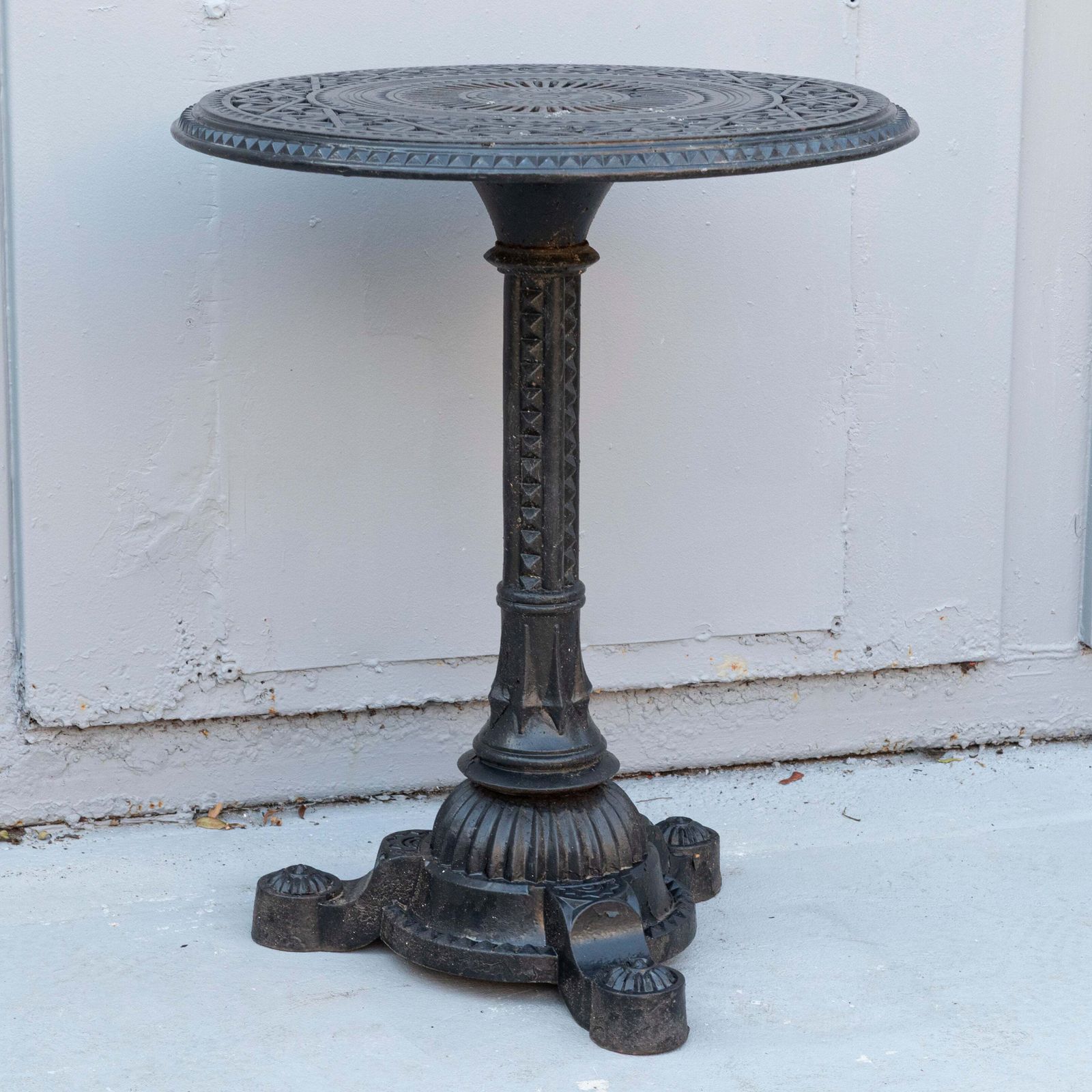 Reclaimed Cast Iron Bistrol Pub Table photo furniture