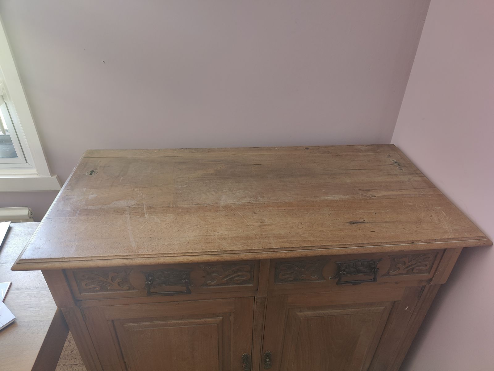 Cherry Wood Vintage Dresser Base photo Furniture