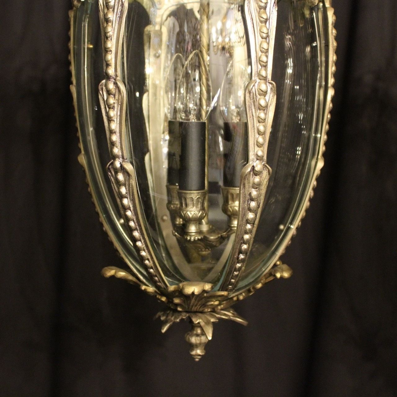 French Pair Of Silver Gilded Bronze Lanterns photo furniture