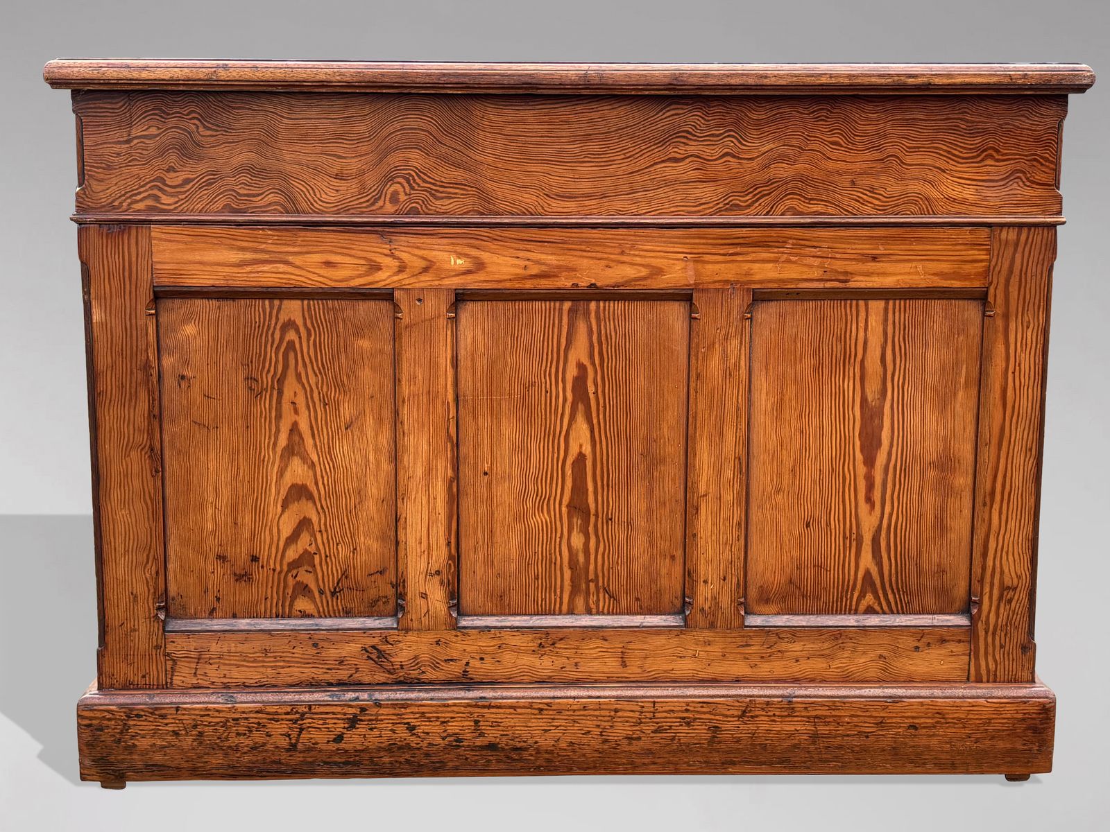 Stunning Patina 19th Century Pitch Pine Partners Desk photo Furniture