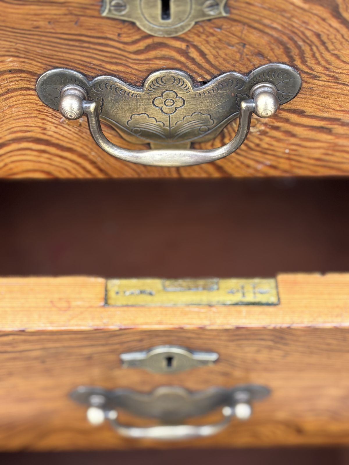 Stunning Patina 19th Century Pitch Pine Partners Desk photo vintage