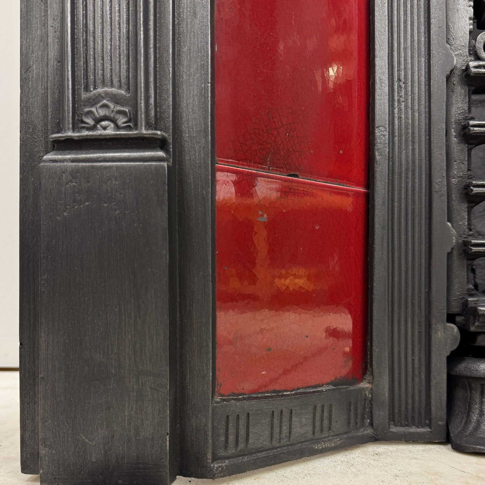Antique Victorian Tiled Cast Iron Combination Fireplace photo buy