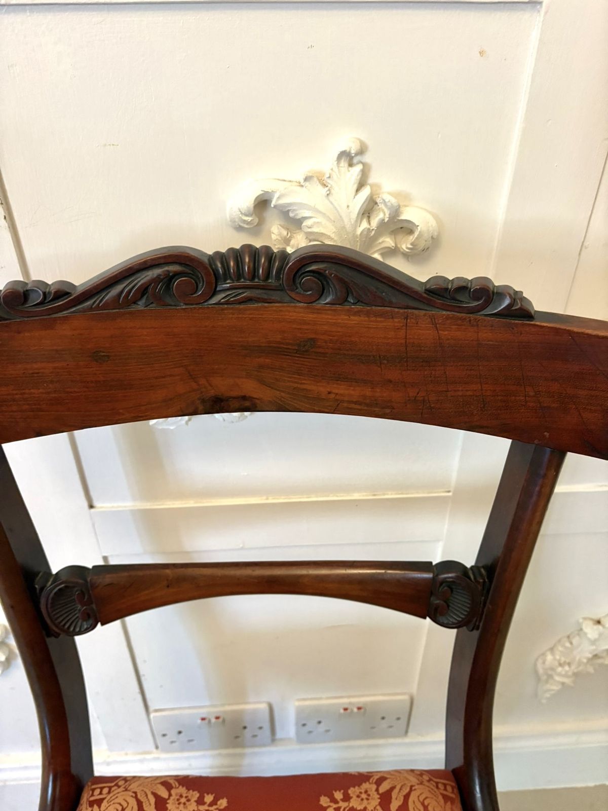 Antique Set Of Six Quality 19th Century Carved Rosewood Dining Chairs photo buy
