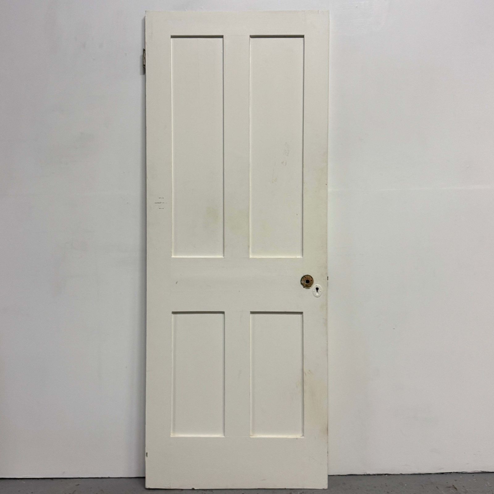 Antique Four Panel Door 196.5cm X 75.5cm X 3.5cm photo vintage
