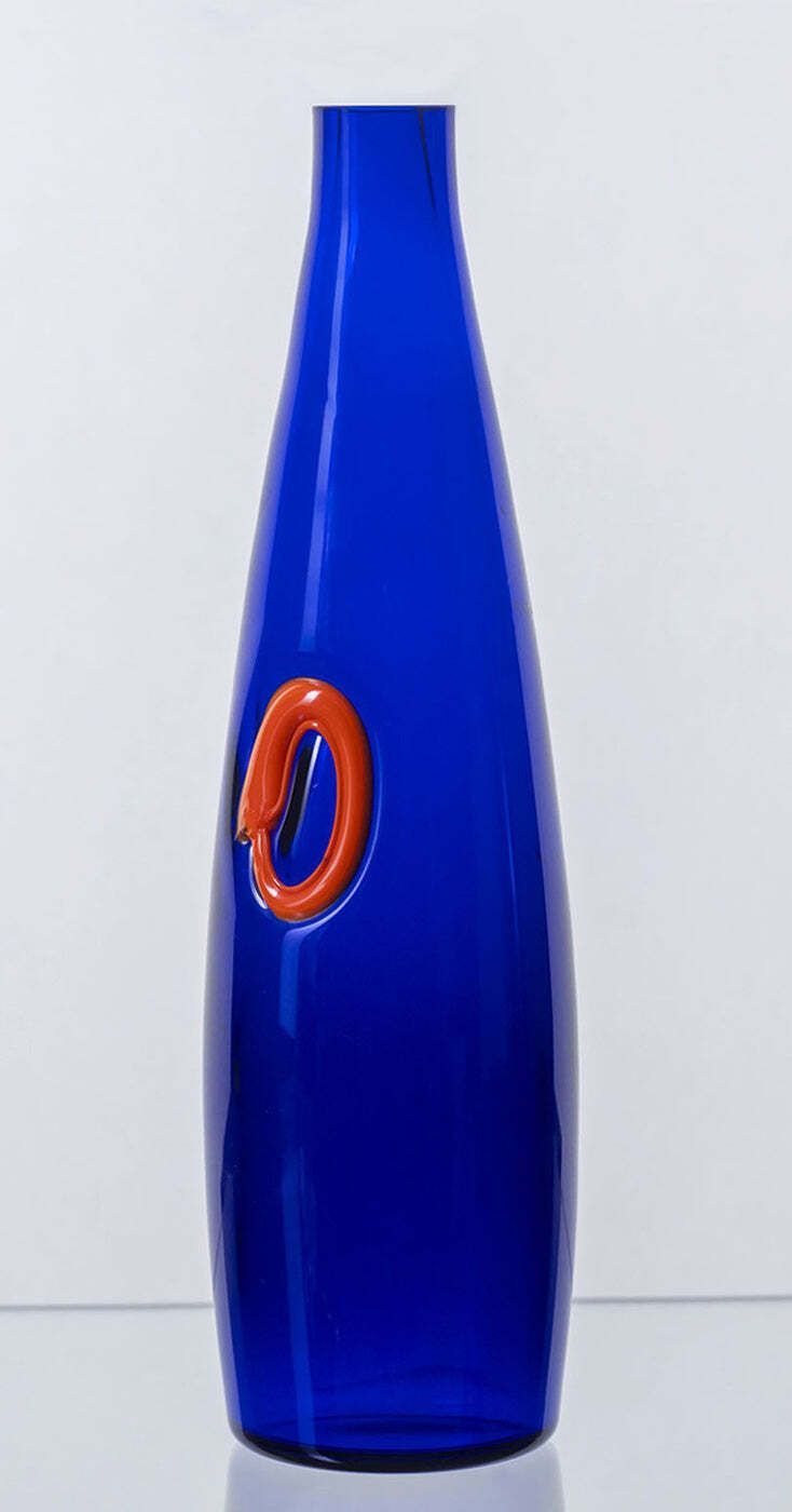 Set Of Blue Glass Vases, 1970s, Czechoslovakia photo furniture