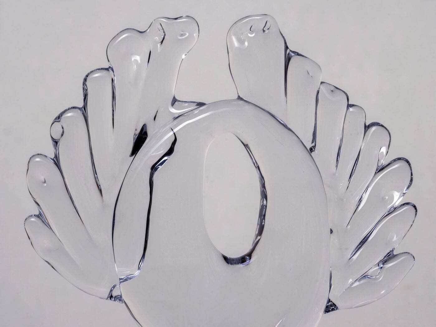 Mid Century Sculptuurachtig Glasobject, Jaren 1970