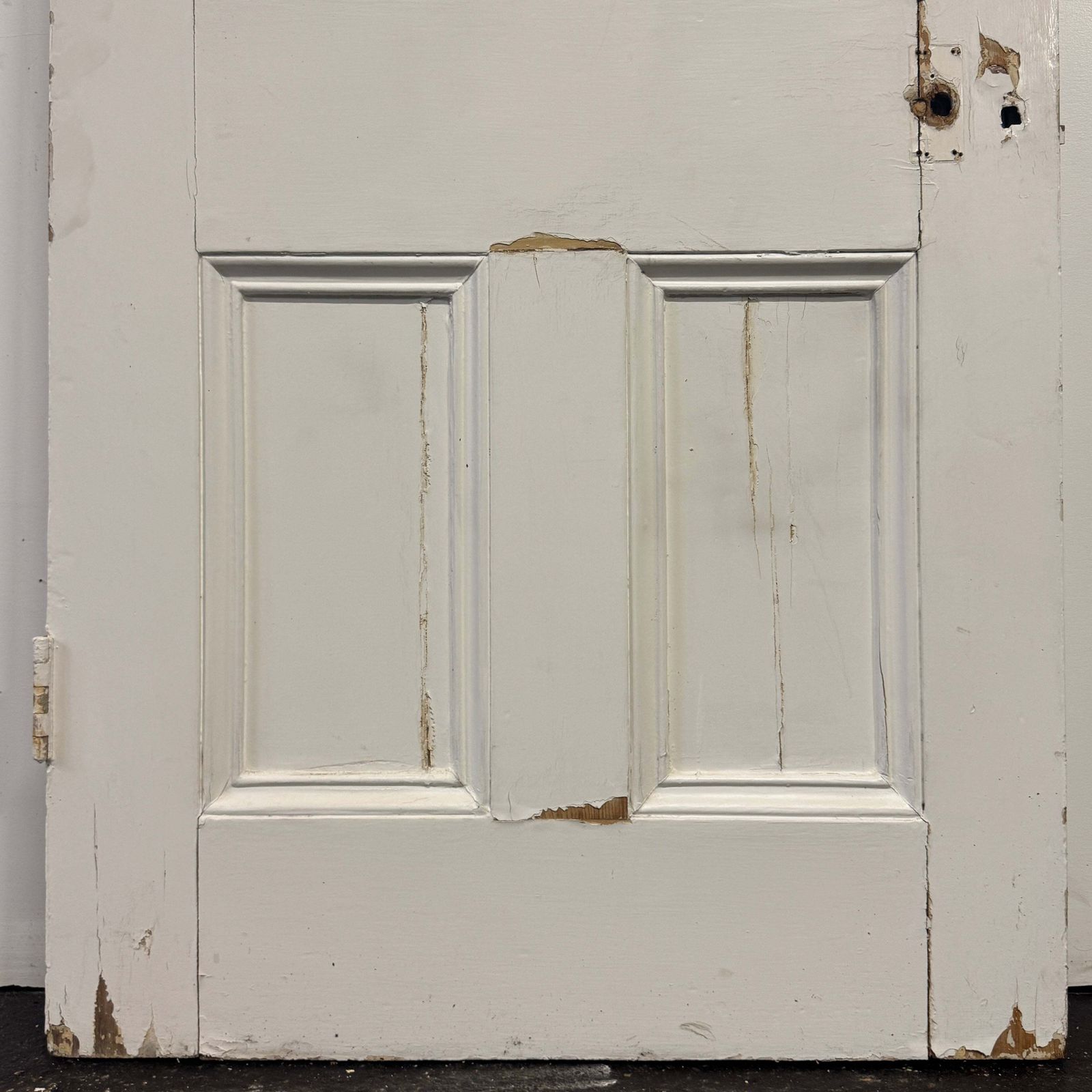 Antique Four Panel Door 205.5cm X 86cm X 4.5cm photo vintage