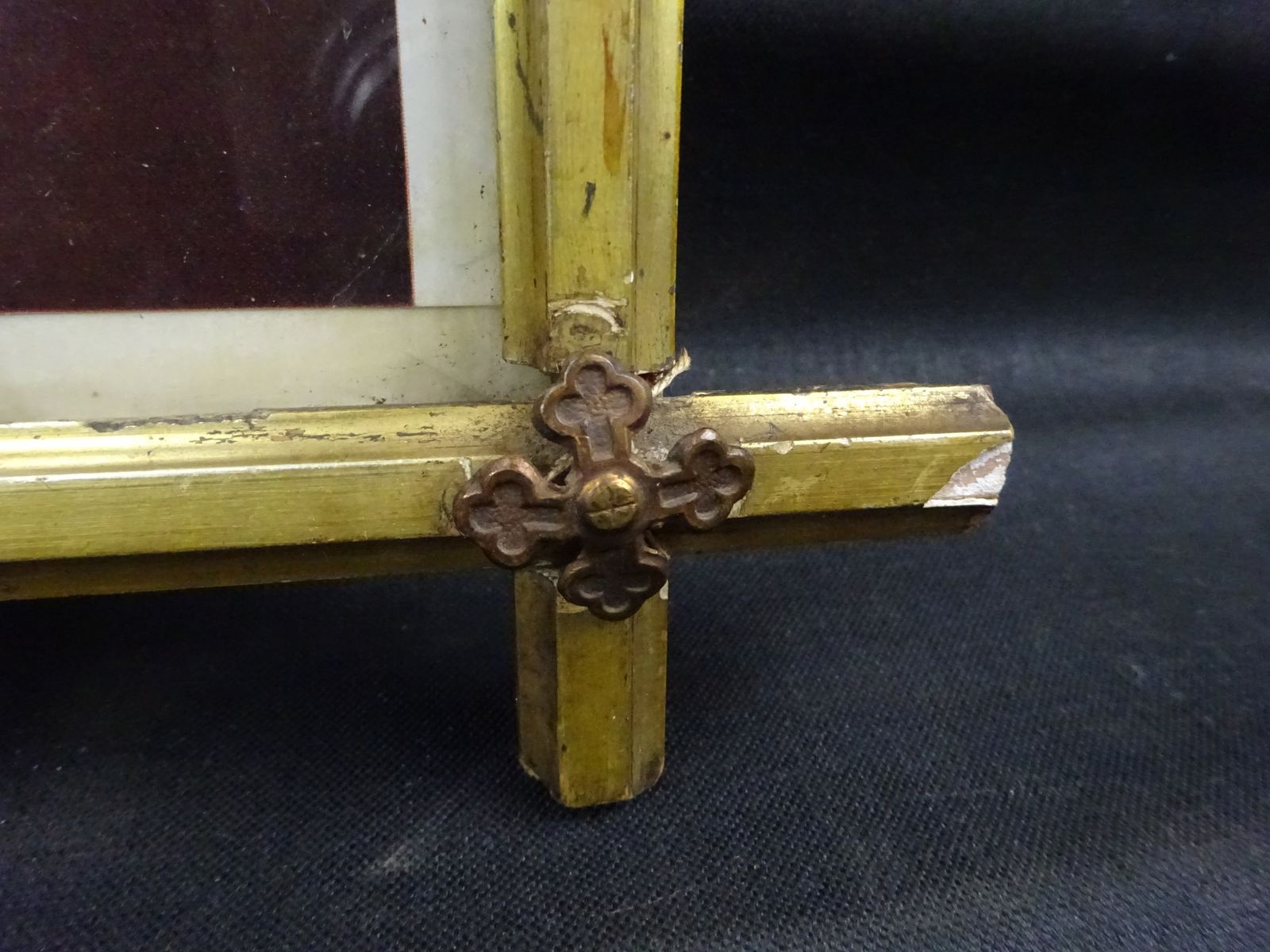 Victorian Criss Cross  Tramp Art Gilt Gesso Frame. With Fantin Still Life Litho. Rare Find photo buy