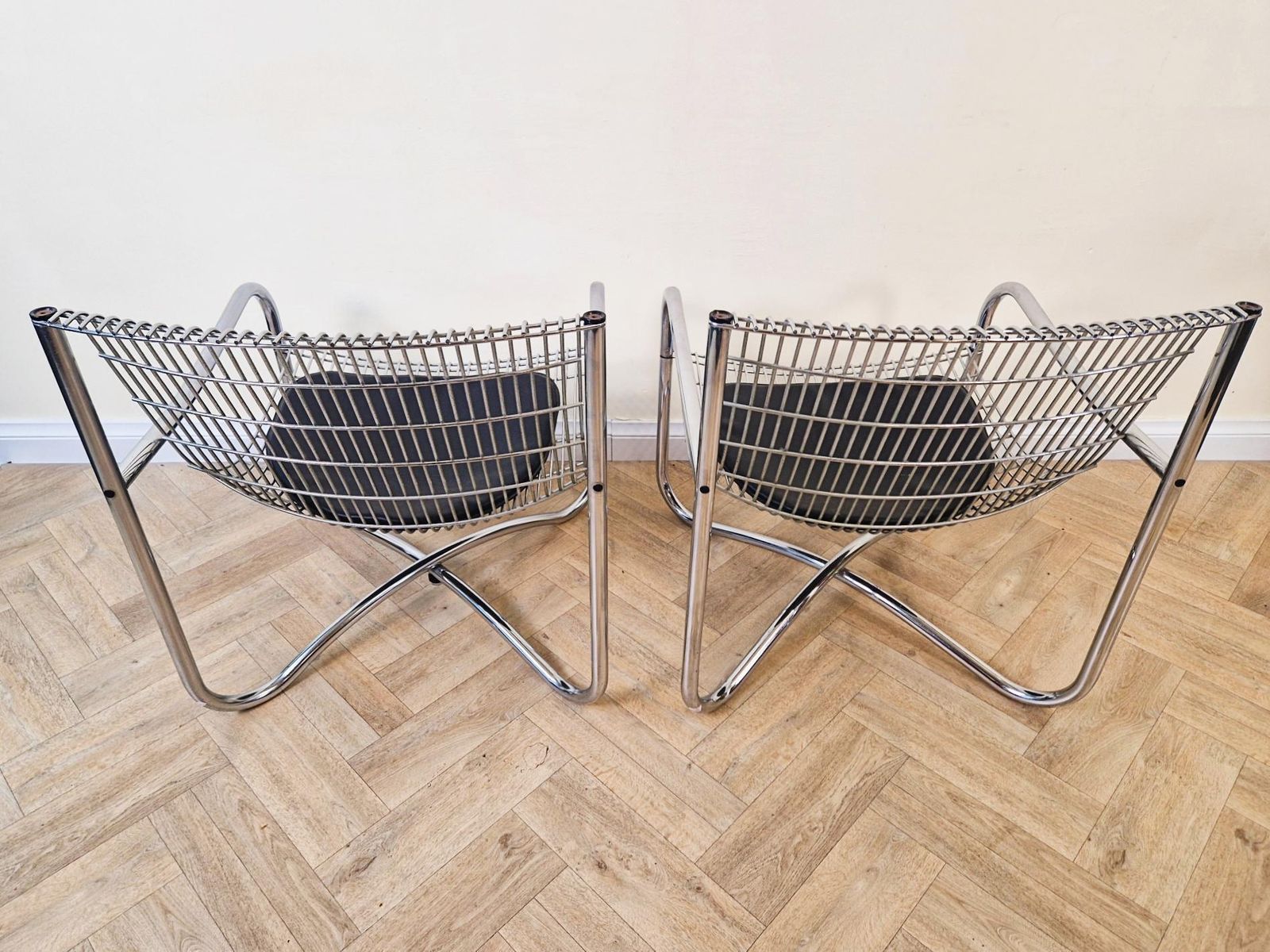 2 X Rare David Mellor O.B.E Iconic Mid Century Chrome & Steel Lounge Accent Chairs Bl789 photo 5995.0
