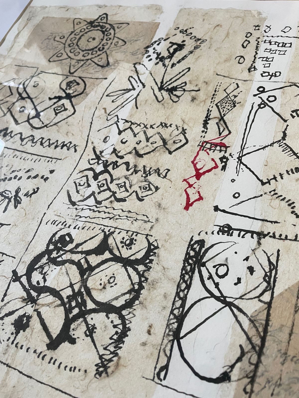 "Love Letter" Ink On Mulberry Paper, Peter Jackson B1930 photo Art