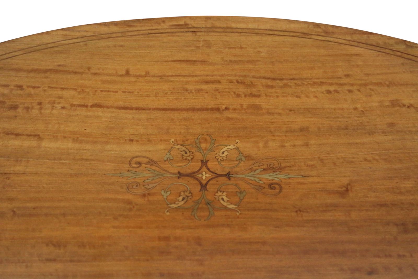 Antique C.1900 Inlaid Satin Walnut Oval Occasional/ Centre Table – Fine Quality photo Furniture