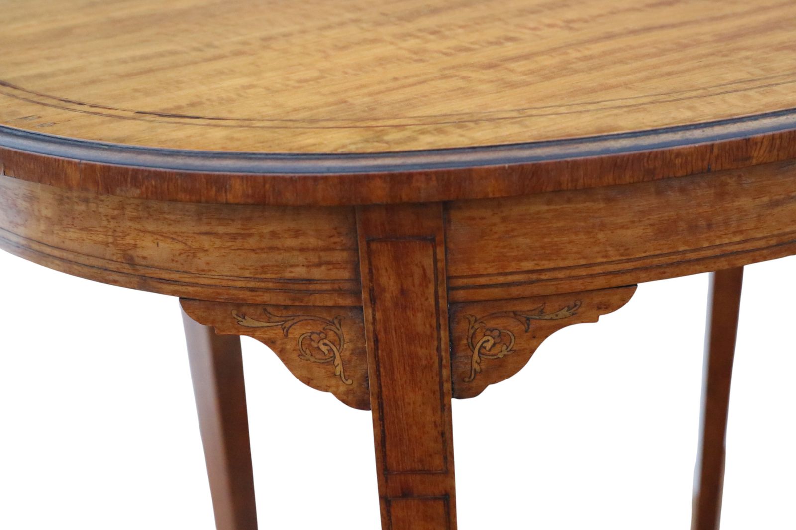 Antique C.1900 Inlaid Satin Walnut Oval Occasional/ Centre Table – Fine Quality photo buy