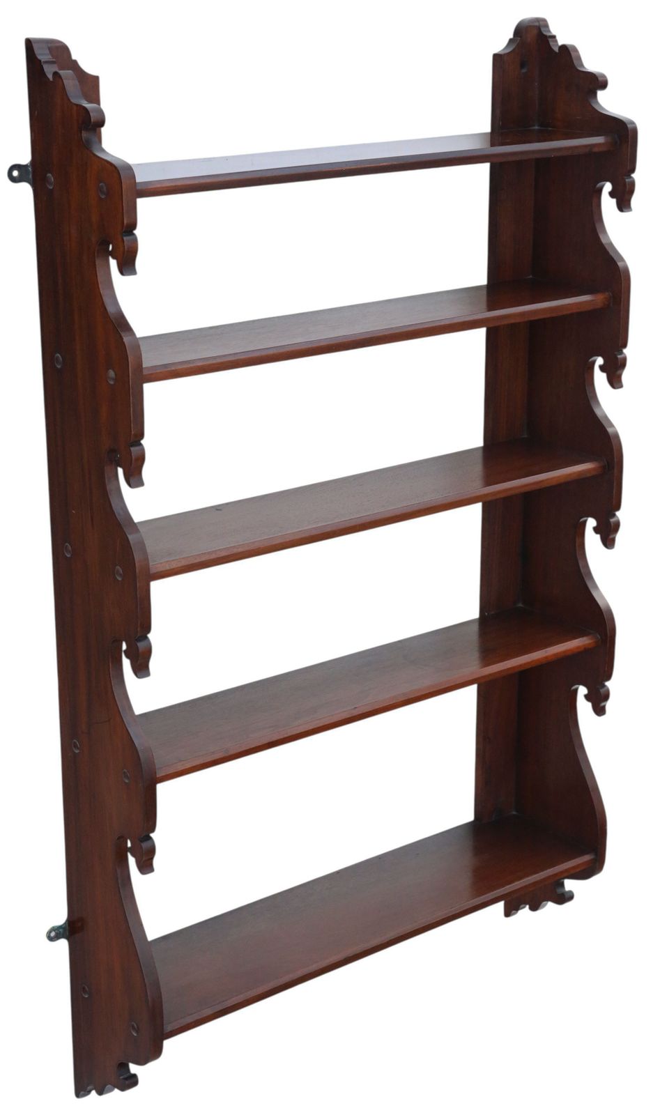 Antique 19th Century Mahogany Bookcase / Display Wall Shelves – Fine Quality photo furniture