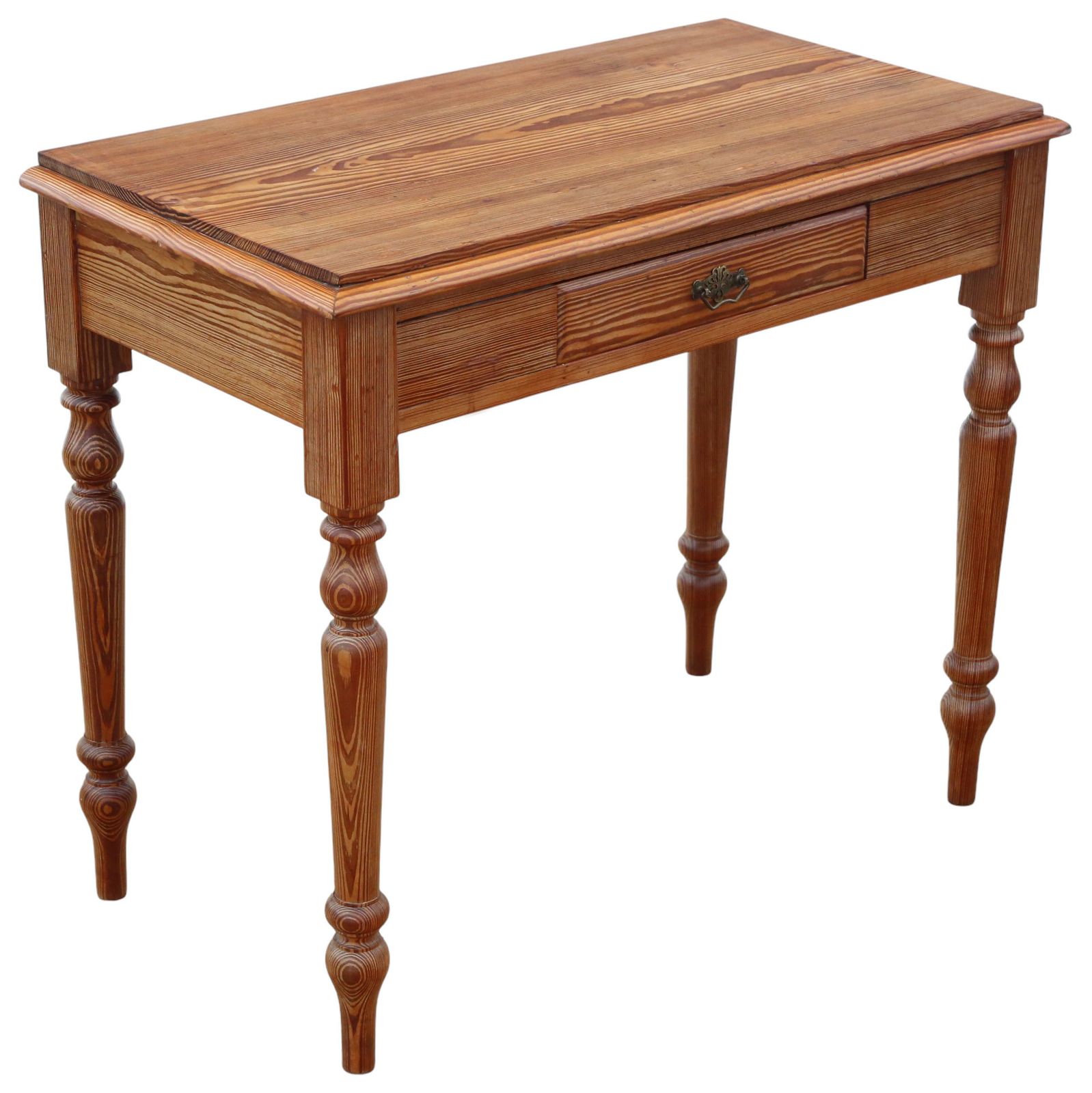 Antique 19th Century Pitch Pine Desk / Writing Table – Side Or Dressing Occasional Table photo 1795.0
