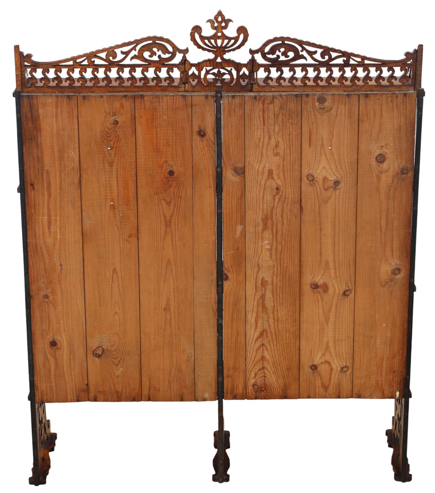 Antique C.1900 Oak Fret Cut Waterfall Bookcase – Wall Or Floor Standing, Fine Quality photo buy