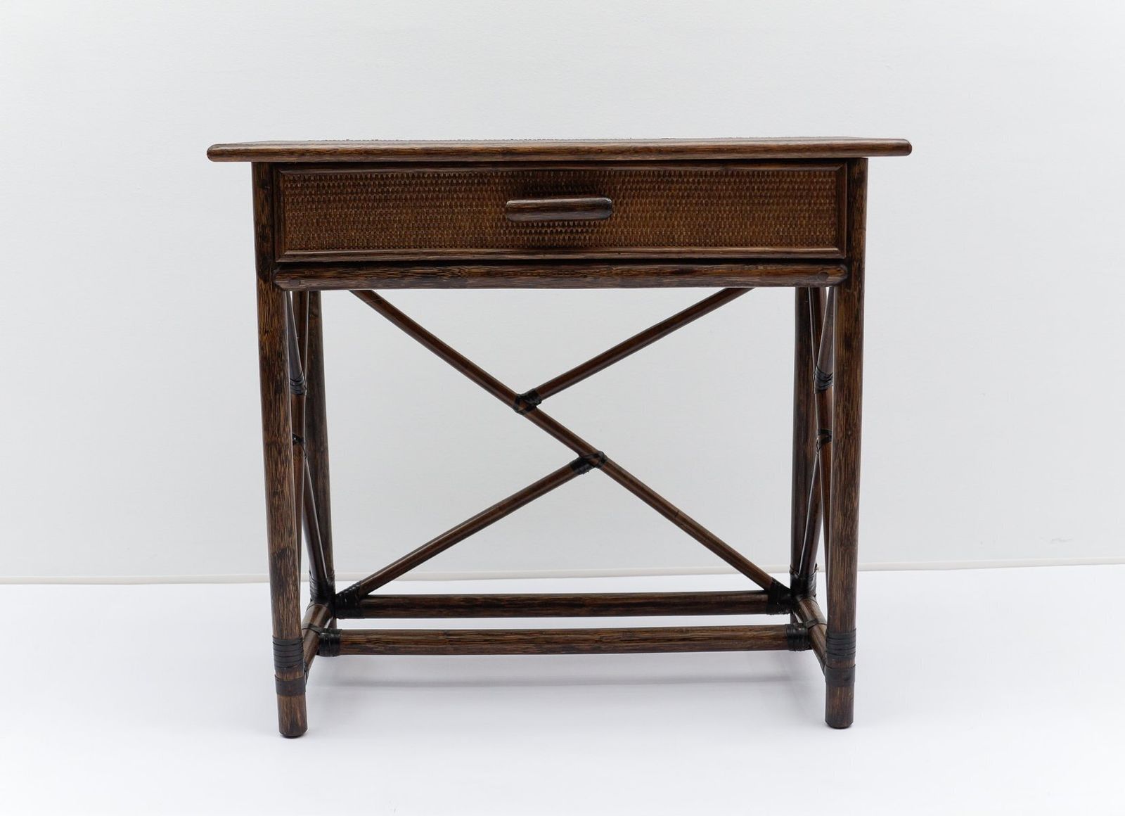 Italian Chest Of Drawers Made Of Bamboo And Rattan, 1970s photo for sale