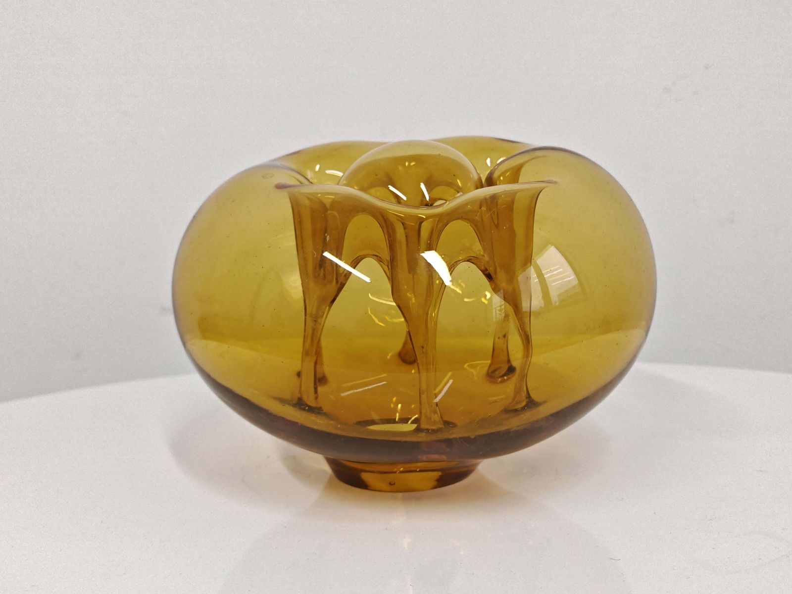 Mid Century Mouth Blown Glass Sculpture Of Ikebana Vase By Dragan Drobnjak photo furniture